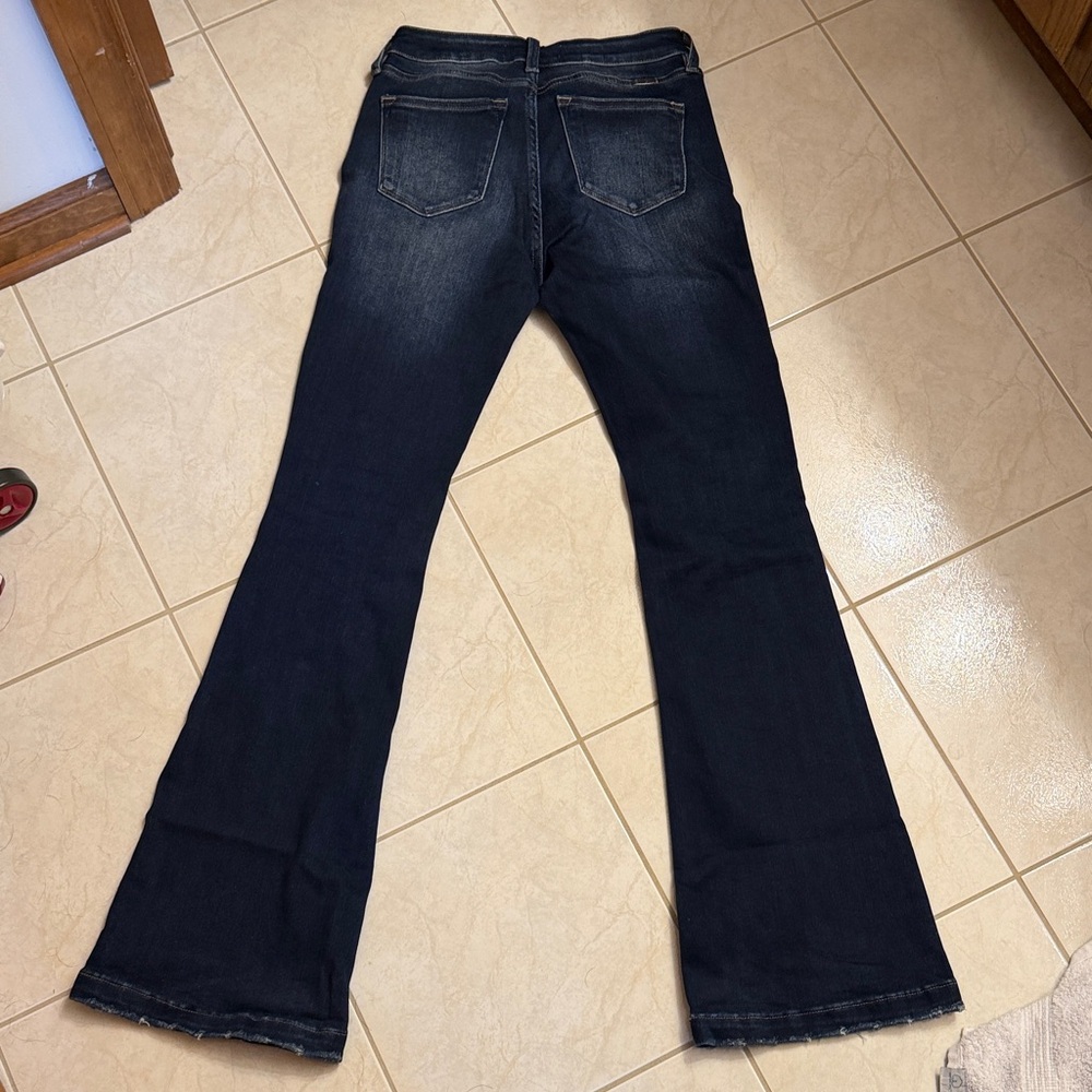 KanCan Women's Dark Blue Flare Jeans - Picture 5 of 8